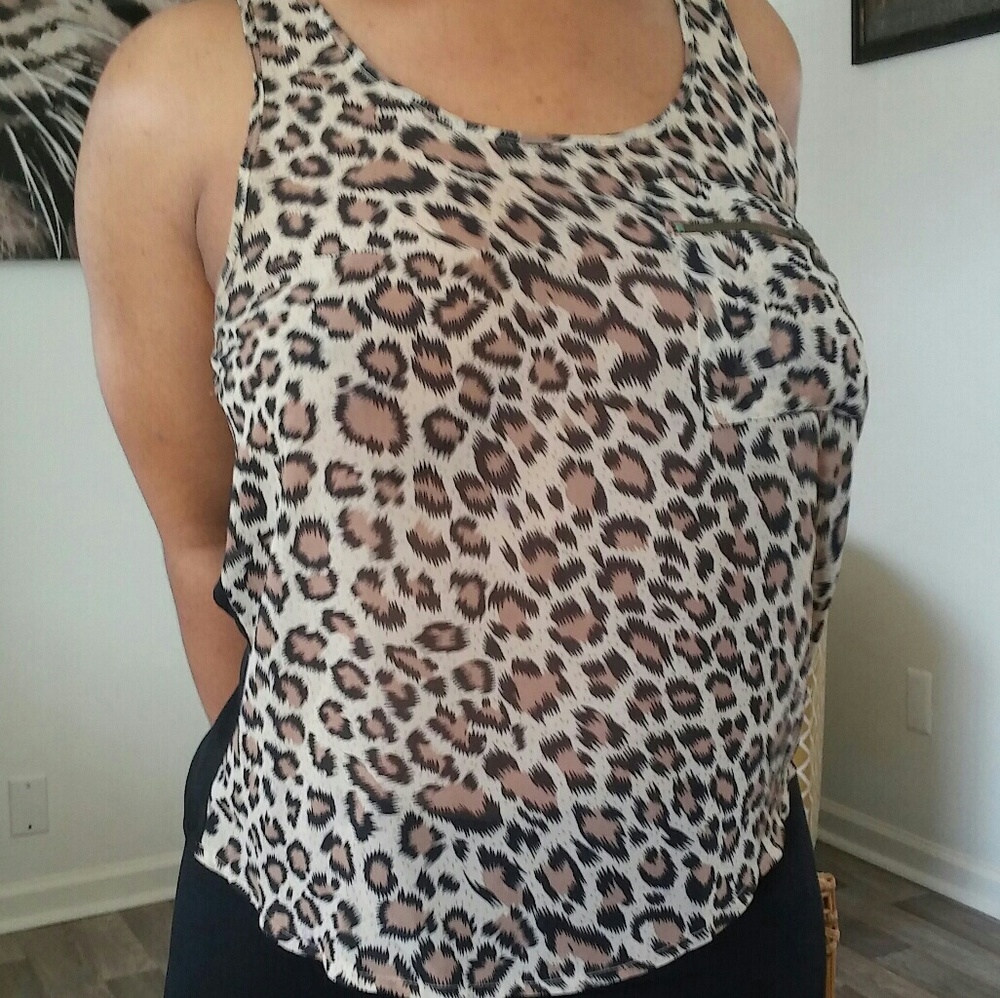 Cheetah print womens top